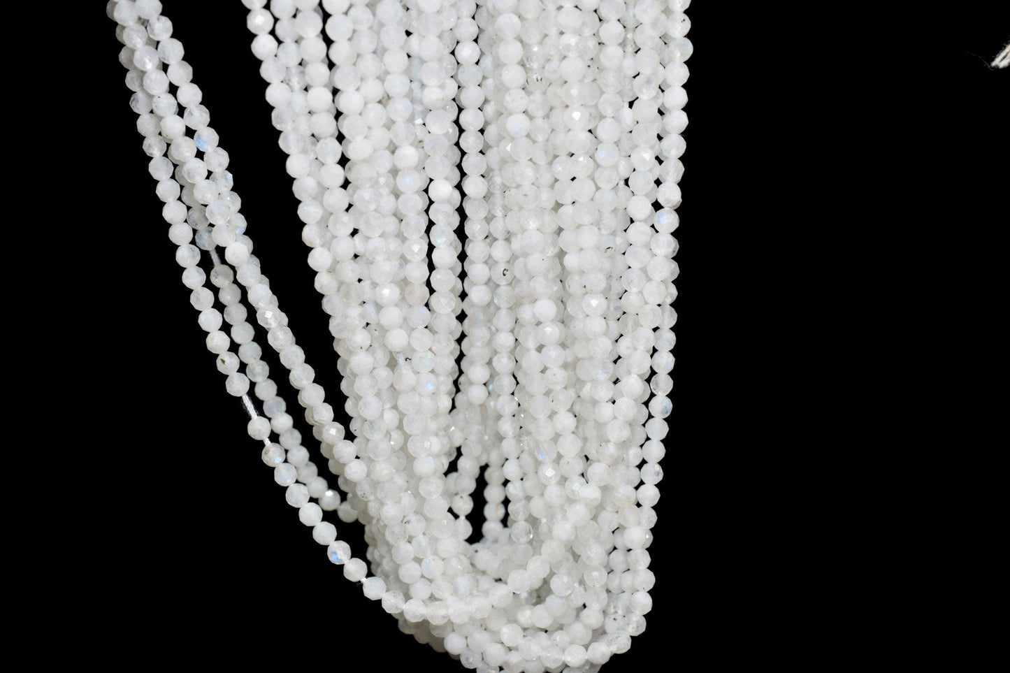 Moonstone Faceted beads,3mm rondelle beads,Semi Precious Beads,white gemstone beads,faceted beads,moonstone beads strand,13''strand