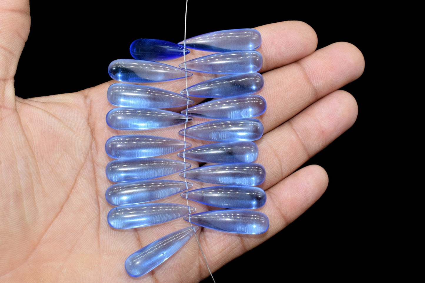 Tanzanite Long drop 8x30mm smooth Briolettes,Tanzanite Quartz Faceted Long Drop Loose Gemstone, Matching Pair, Calibrated Briolette