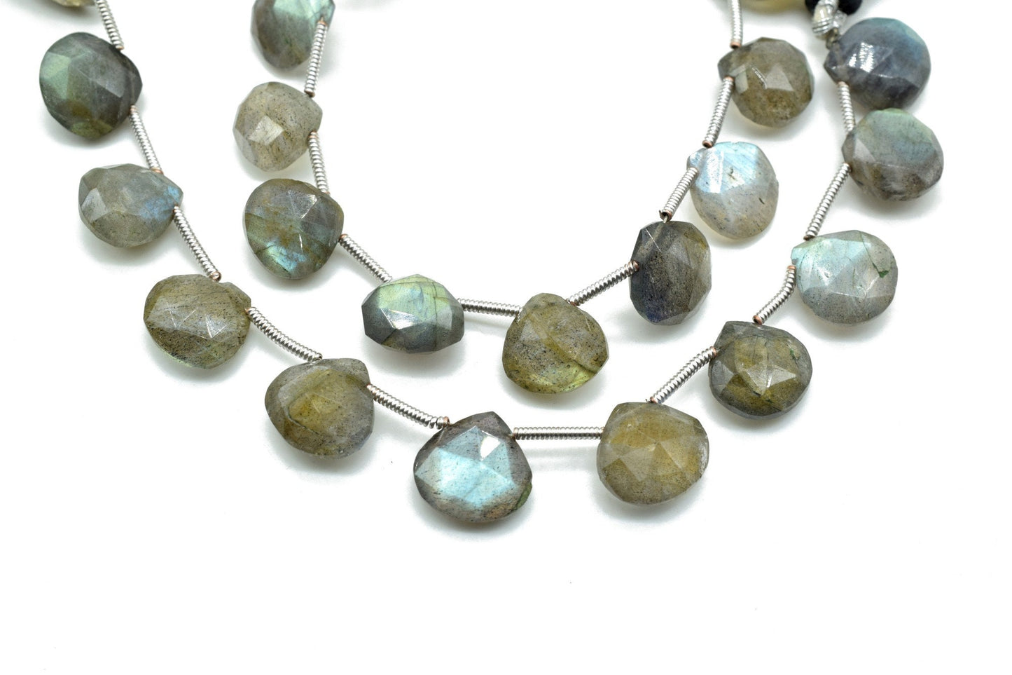 Labradorite 10 Heart Shape Briolettes,Labradorite Drilled briolettes,Labradorite faceted Briolettes strand,beads strand,Labradorite jewelry