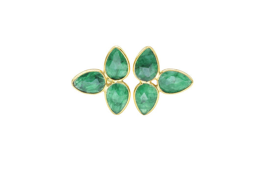 Natural Emerald Ring/Pear cut Stone Ring/Emerald Jewelry/Gemstone Ring/Emerald Engagement Ring/Bridal Jewelry/Handmade Ring/Green Gemstone