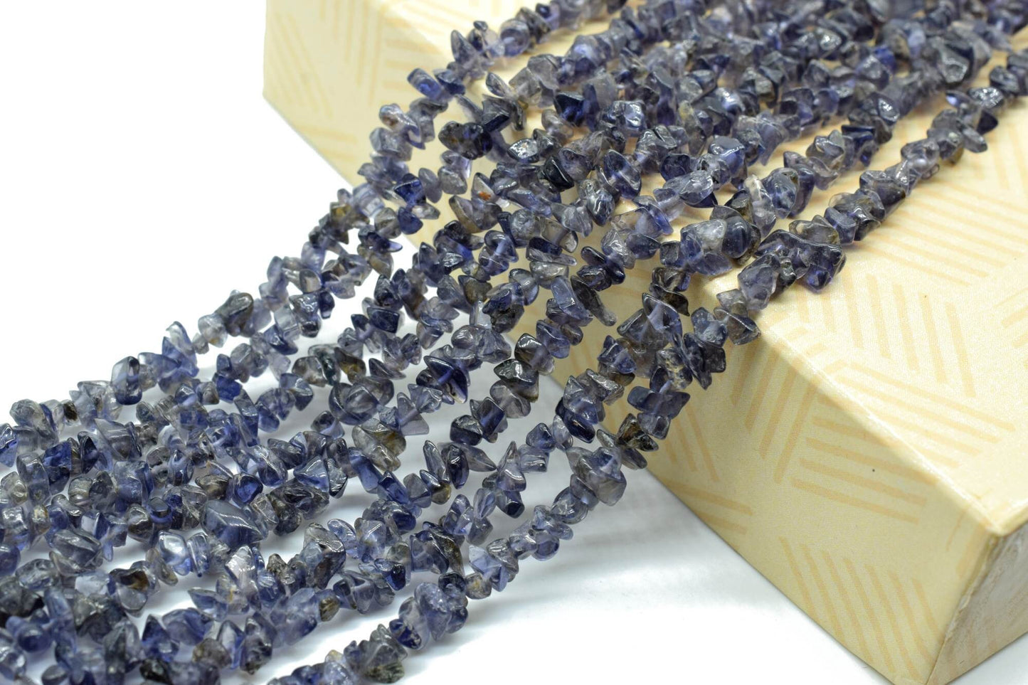 Natural Iolite Chip Beads Strand,Gemstone Chips,Jewelry Making Supply,Beading Supplies,Smooth Raw Gemstone Nuggets Chips,Iolite Uncut Beads
