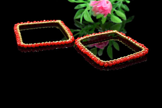 Red Coral Beaded Earring,Gemstone Components,Handmade Earring,Dangle Earring Components,Findings Earring Components-Pendant Necklace,Gift