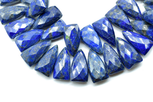 Natural Lapis Lazuli Fancy Faceted Pyramid Shape Beads,8x16mm faceted Tringle Beads,Fancy Trillion beads,blue Gemstone briolettes,Lapis bead