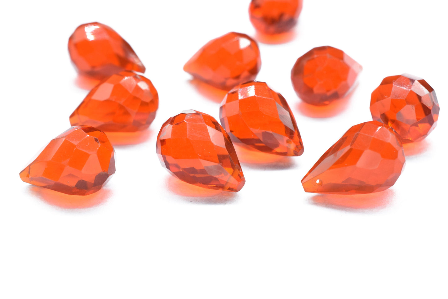 Carnelian Teardrop Shape Briolette, 10x14mm Drop Beads , Carnelian Faceted Drop Shape Briolette , AAA Quality Briolette , Gemstone Beads
