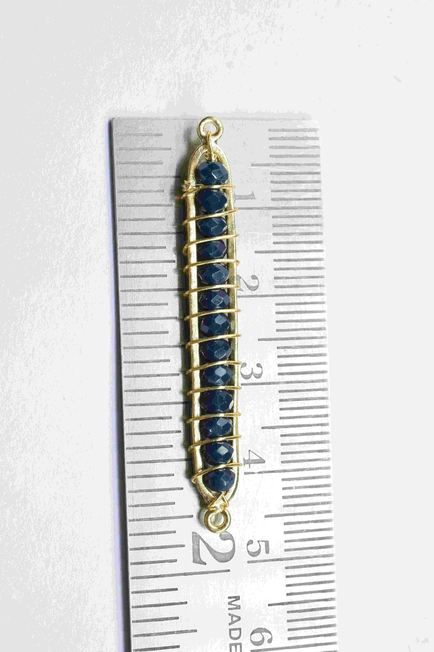 Blue Agate beaded Bar Finding Connector,Gemstone Bar Pendant Necklace,Blue Agate Bar Bracelet,Bead Bar Finding Component,Blue Agate jewelry