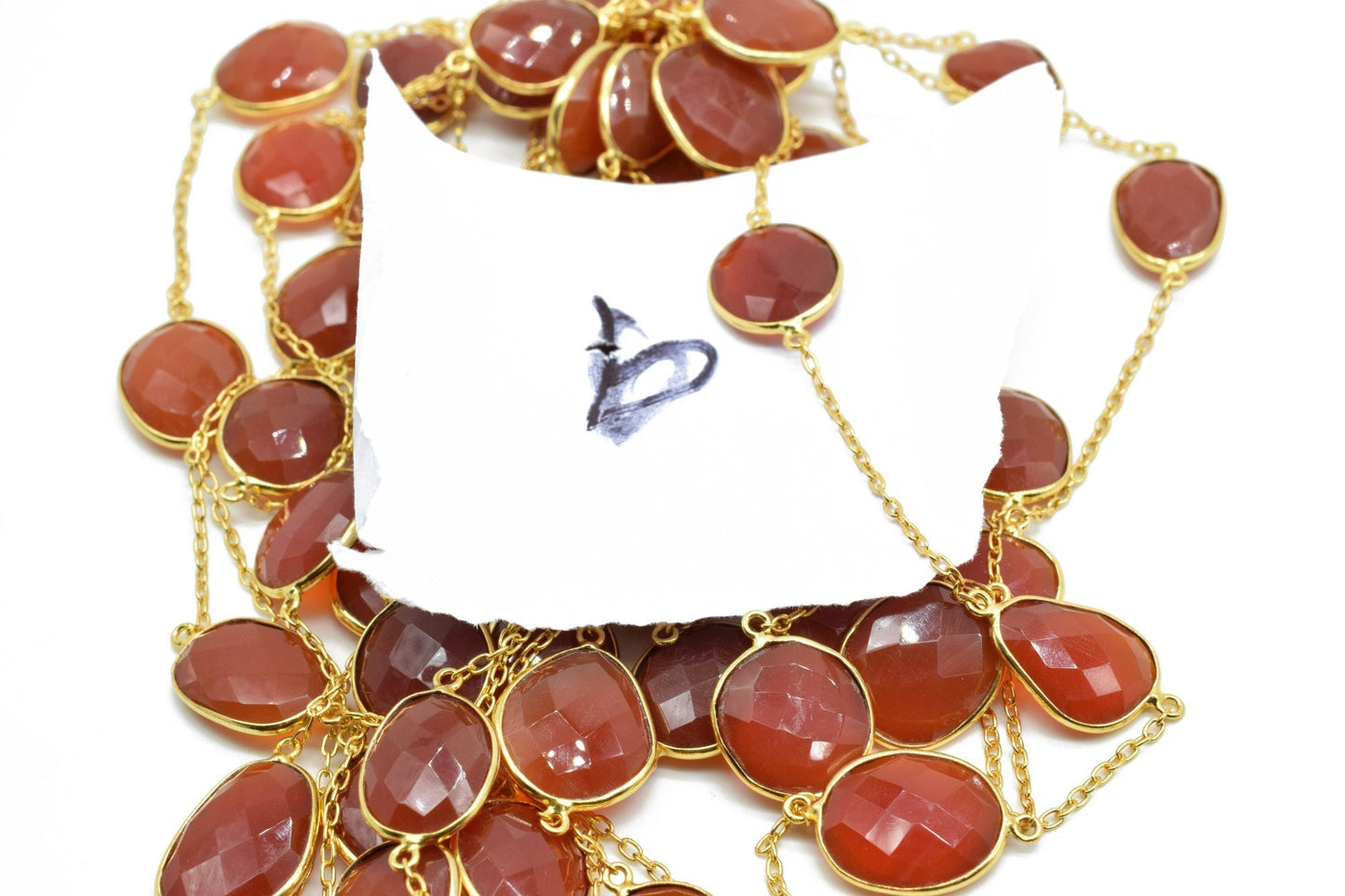 Carnelian connector link Chain-Natural Carnelian Bezel Chain,Carnelian Oval Shape Connector Chain,Carnelian bezeled chain,Carnelian jewelry