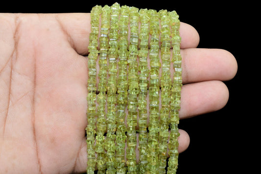 AAA Quality Natural Peridot Heishi Beads Size 4-5 MM 16 inch strand Approx,Natural Peridot Beads |Smooth Peridot Heishi Beads,Peridot Heishi