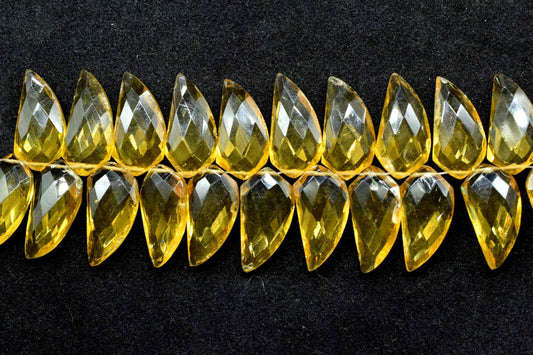 Citrine 10x20mm Horn shape faceted beads,Citrine jewelry making beads,Citrine Briolettes,fancy Briolettes,Unique Shape beads,Horn shape bead