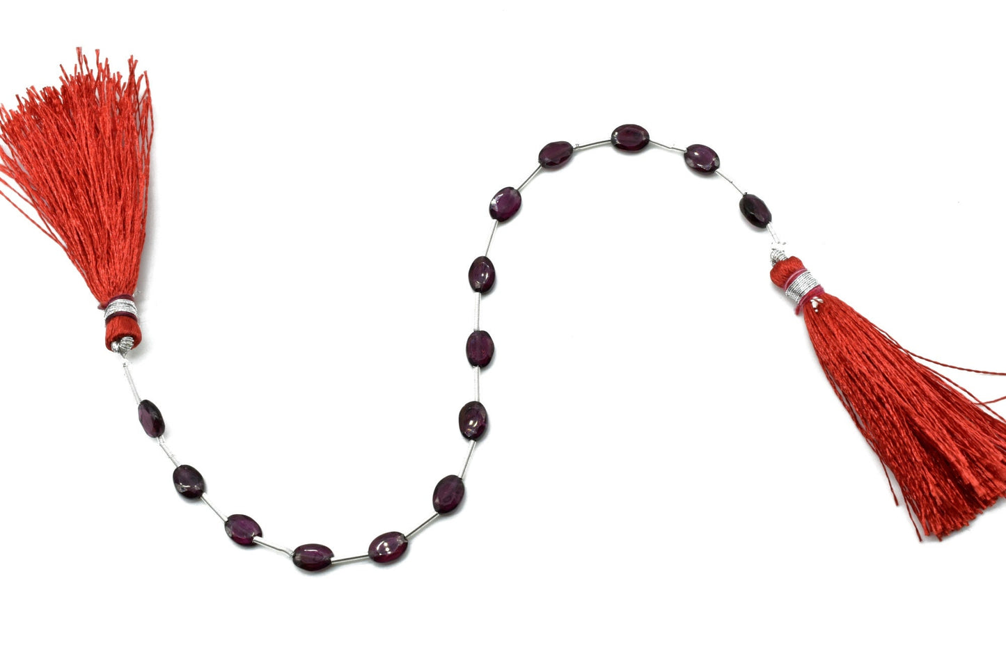 Garnet Oval Shape 6x8mm briolettes,Vertical Top Drilled briolettes,Faceted Oval Briolettes,Good quality Oval Facet Briolettes,Garnet jewel