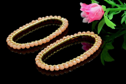 Peach moonstone beads Connector,Oval Pendant Component,Handmade Connector,Finding Necklace,Beaded Finding Component,Peach moonstone jewelry