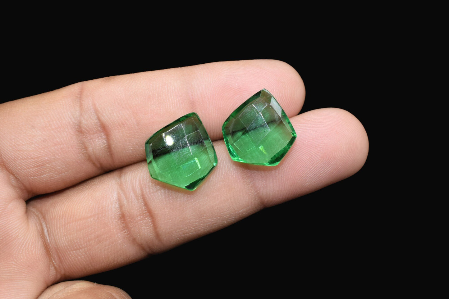 Green Apatite Fancy Shape Briolettes,15mm Fancy Shape Beads,Apatite Quartz Faceted Beads,Green Apatite Briolettes,Earring Making Beads,Gift