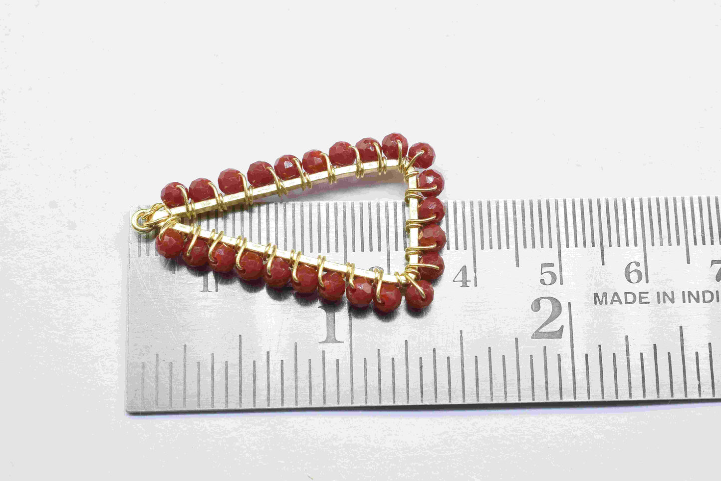 Natural Ruby Wire Wrapped Dangle Earring,Gemstone Component,Handmade Beads Earring Connector,Finding Necklace,Ruby jewelry,Component Jewelry