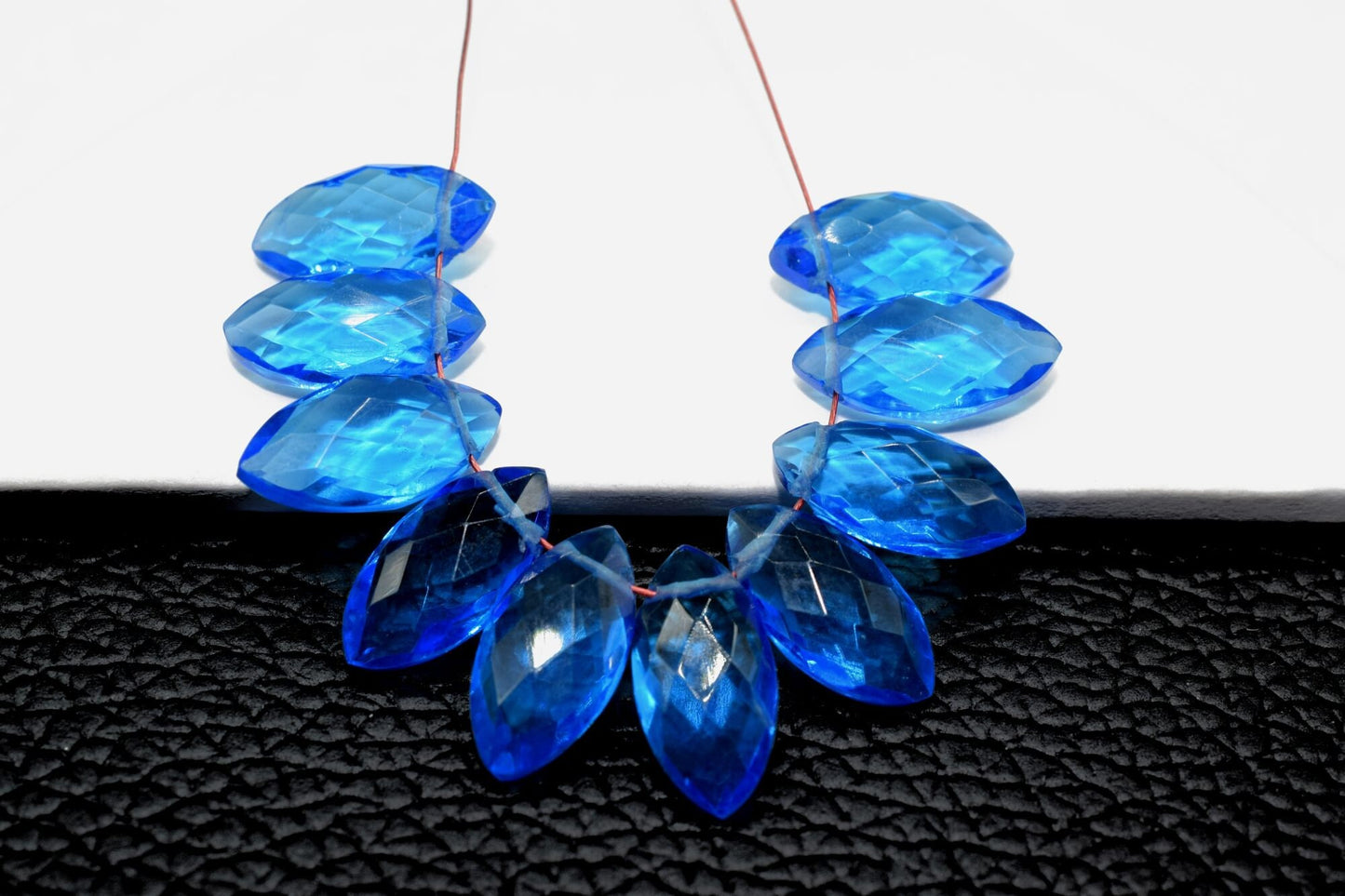 London Blue Topaz Marquise 6x12mm Briolettes,Topaz Side drilled Briolette,Marquise Briolette,Jewelry, Blue Topaz Topaz For Making Jewelry