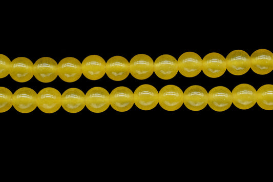 Yellow Quartz Smooth ball Shape Beads,Yellow Jade Gemstone Beads Jewelry Making Craft,Yellow Jade 6mm To 7mm Round Smooth Beads,Jade beads