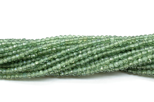 Green Apatite Faceted Beads,3mm to 3.5mm Rondelle Beads,Apatite Faceted Bead,jewelry making beads,gemstone faceted beads,13 inch bead strand