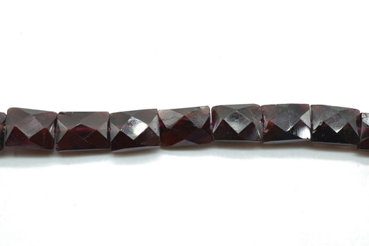 Garnet 8x10mm Rectangle shape Briolette,garnet faceted beads,Garnet Briolette,Garnet strand,Garnet jewelry making beads,Garnet faceted beads