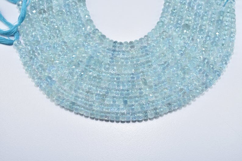 Aquamarine Faceted tyre Beads 6mm,Aquamarine Faceted Beads,Wholesale Beads,Rondelle Beads Semiprecious Faceted,Gemstone Beads,semi precious.