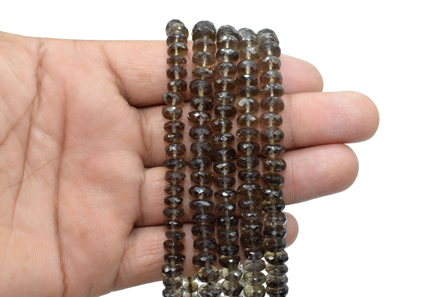 1 Strand Bear Quartz Beads,Rondelle Shape Faceted Beads,6 Inches 7mm To 8.5mm Approx Size Gemstone Beads, Bear Quartz faceted rondelle beads