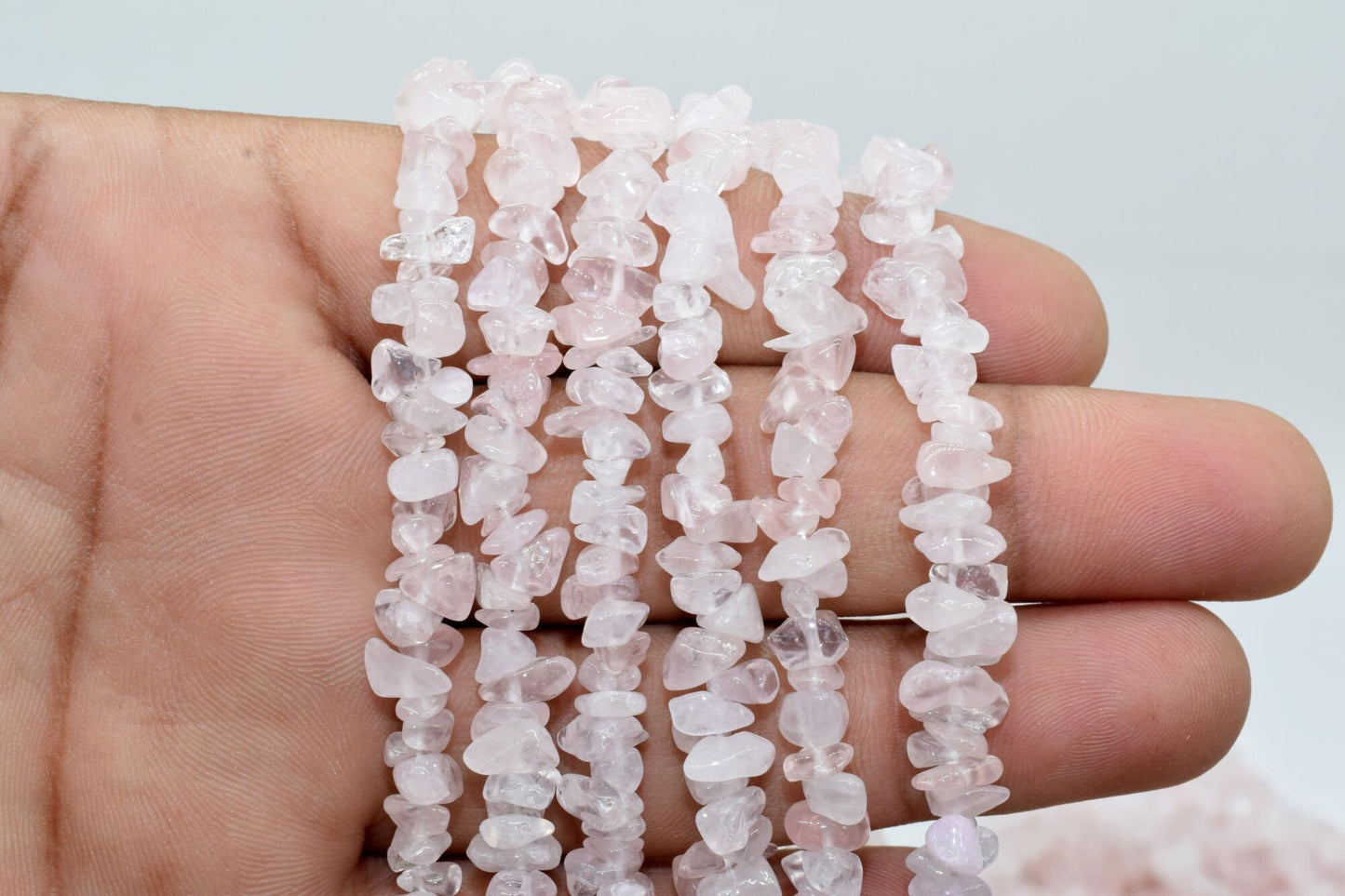 Rose Quartz Chip Beads Strand,Rose Quartz Chip Stretchy String, Beads,Rose Quartz Irregular Nugget Chips Beads,gemstones uncut chips beads