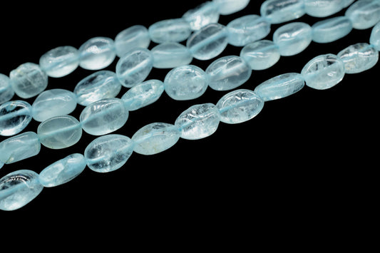 Sky Topaz Smooth Beads,Gemstone Oval Shape Beads,AAA Quality,Sky Topaz Jewelry Making Craft,Gemstone Nuggets beads,Sky Topaz Strands Jewelry