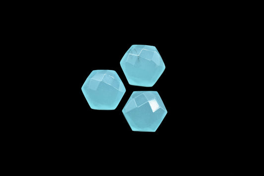 Aqua Chalcedony faceted 10mm Hexagon Briolette,Aqua Chalcedony Hexagon Beads,Gemstone Beads,Jewelry making Beads,Aqua Fancy Briolettes Beads