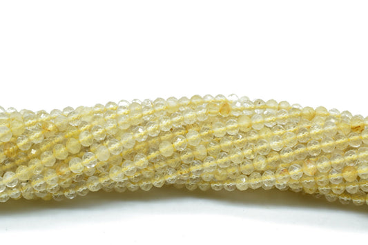 Golden Rutile beads,AAA Fine Quality beads,Micro Faceted Roundell Bead,Beads for Jewelry Supplies,Tiny Faceted Bead,golden beads,13'' strand