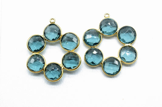 Kyanite Gemstone Component,Jewelry Making Supplies,Kyanite Earring,Kyanite Gemstone Pendant,Attached Bezel Pendant,Earring,Finding Item