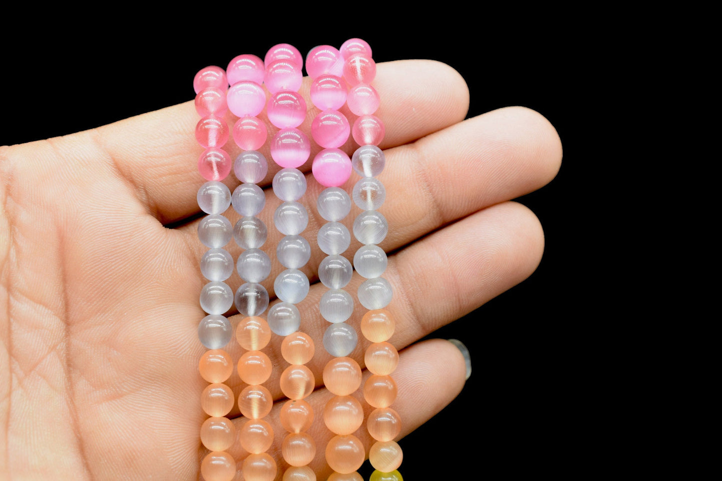 Multi Gemstone 6mm To 7mm Smooth Round Beads ,Multi Gemstone Round Beads Strands,Smooth Jade Beads,13 Inch Beads Strands,Jewelry Making Bead