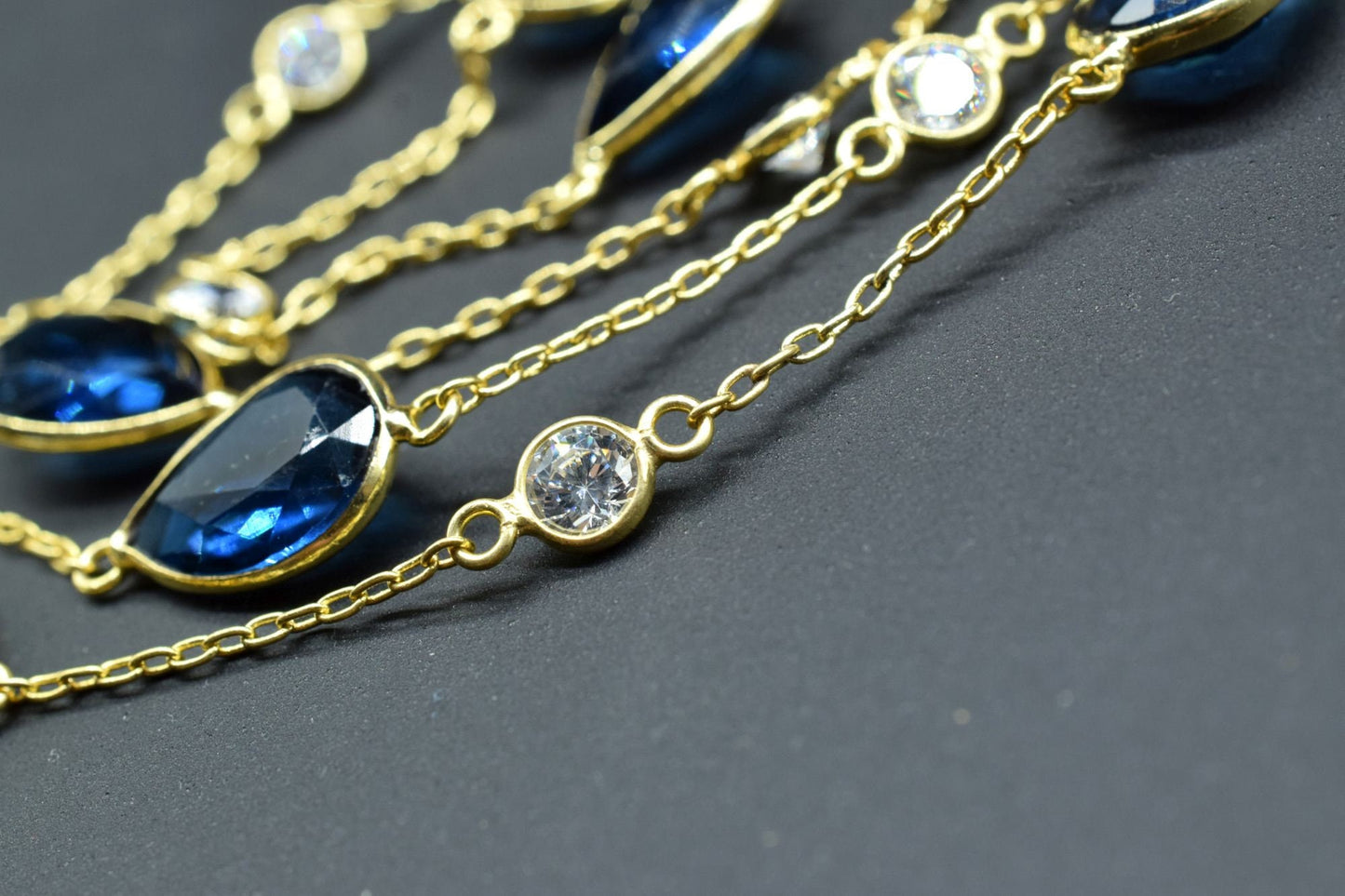 Kyanite Faceted Bezel Connector Station Link Chain,Kyanite Pear shape Connector Chain,Kyanite Bezel Connector Chain,Chain Per Foot,Kyanite