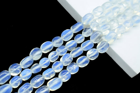 Opalite Smooth Oval Beads,Opalite Quartz Smooth Beads,Loose Beads for Jewelry Making,Opalite Plain Oval Beads,Opalite Smooth Nuggets Beads
