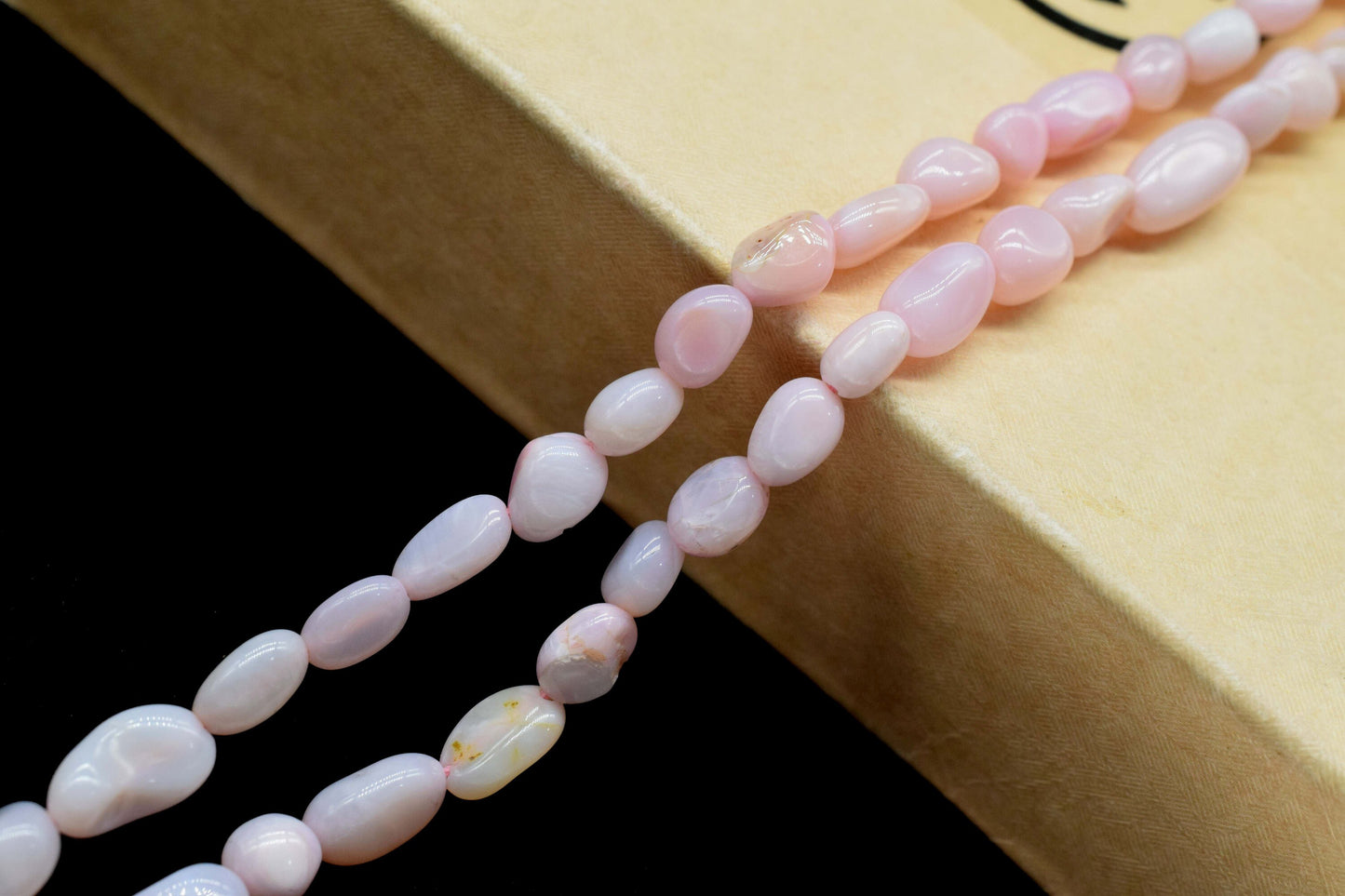 Pink Opal Smooth Beads,Pink Opal Smooth Uneven Shape Nuggets,5x7mm to 6x12mm Opal Gemstone Beads, 13 Inch Pink Opal Beads Strand,Gift