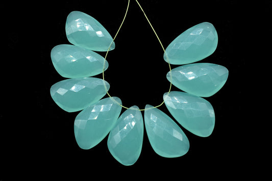 Aqua Chalcedony Irregular shape 14x26mm Briolettes,Aqua Chalcedony Briolette,Fancy shape Briolette,jewelry supplies,Chalcedony briolettes