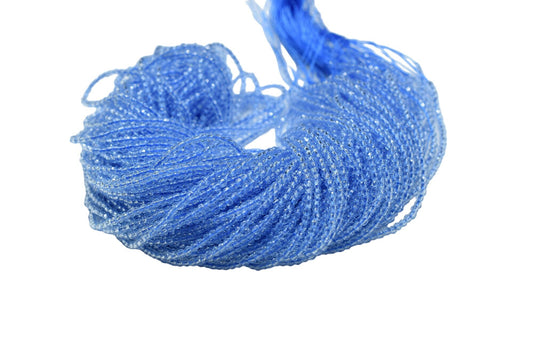 Tanzanite Faceted Beads/Beads Strand/Jewerly Making Beads/2mm Tanzanite Beads Strand/Loose Beads/Rondelle Beads/Full Strand Beads/Gift