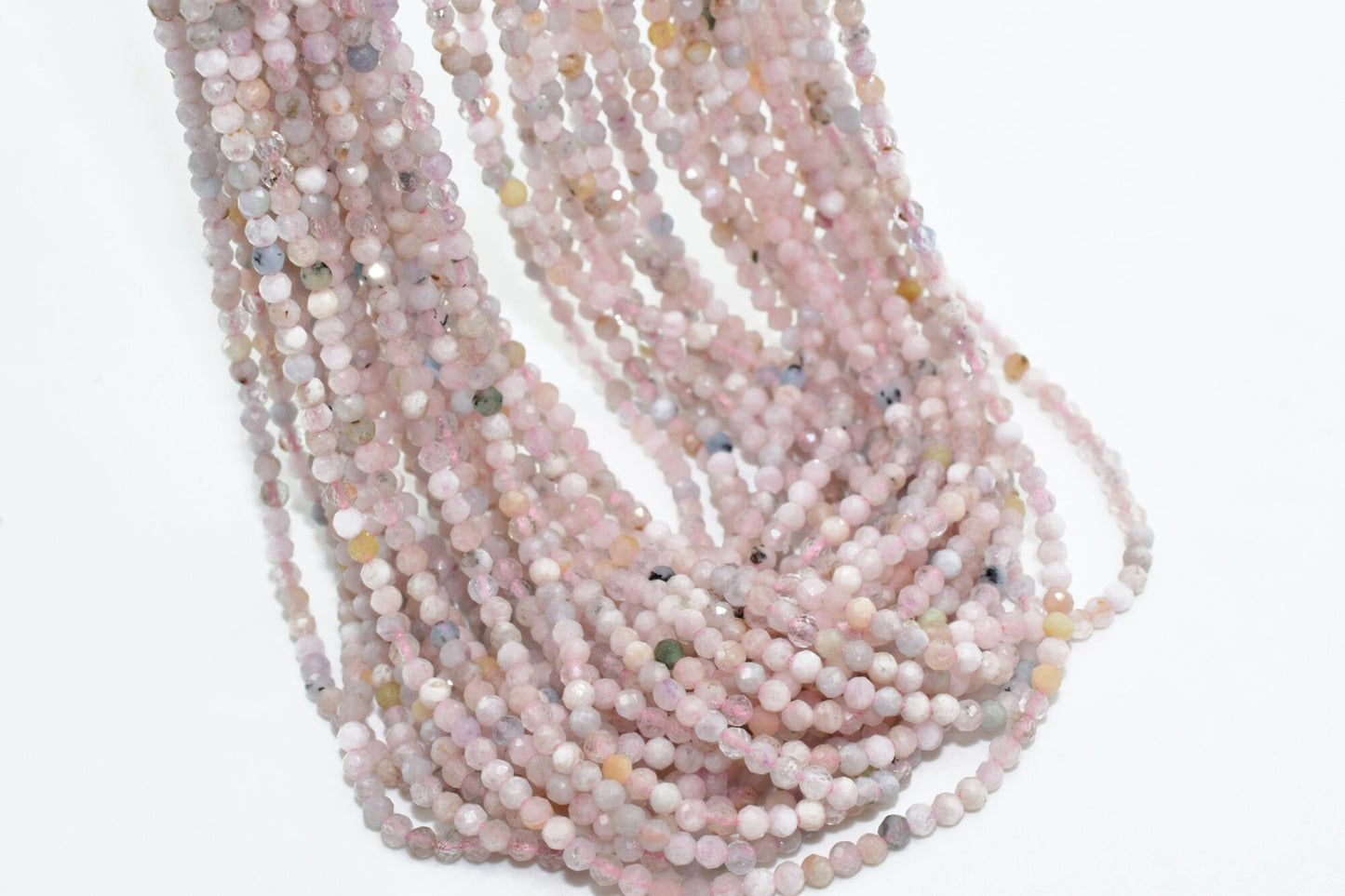 Pink Aquamarine beads,Gemstone Beads For Jewelry Making,Aquamarine Faceted beads, Micro Faceted bead,13 inch bead strand.pink rondelle beads