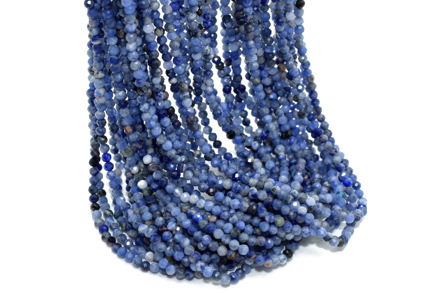 Natural Blue Sodalite Faceted beads,Tiny Spacer Beads,AAA Quality,Faceted Rondelle Beads,Jewellery Making beads,Rondelle beads strand,13''