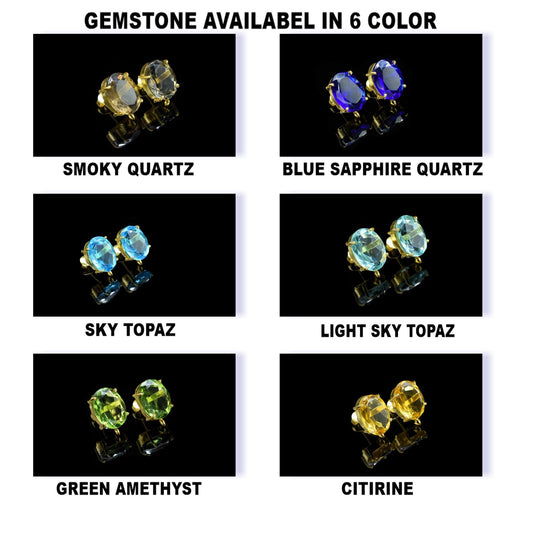 Smoky Quartz Components Earring,Handmade Beads Jewelry,Prong Bezel Earring,Gemstone Station Link,Citirine Studs Earring,Craft Supplies,Gift