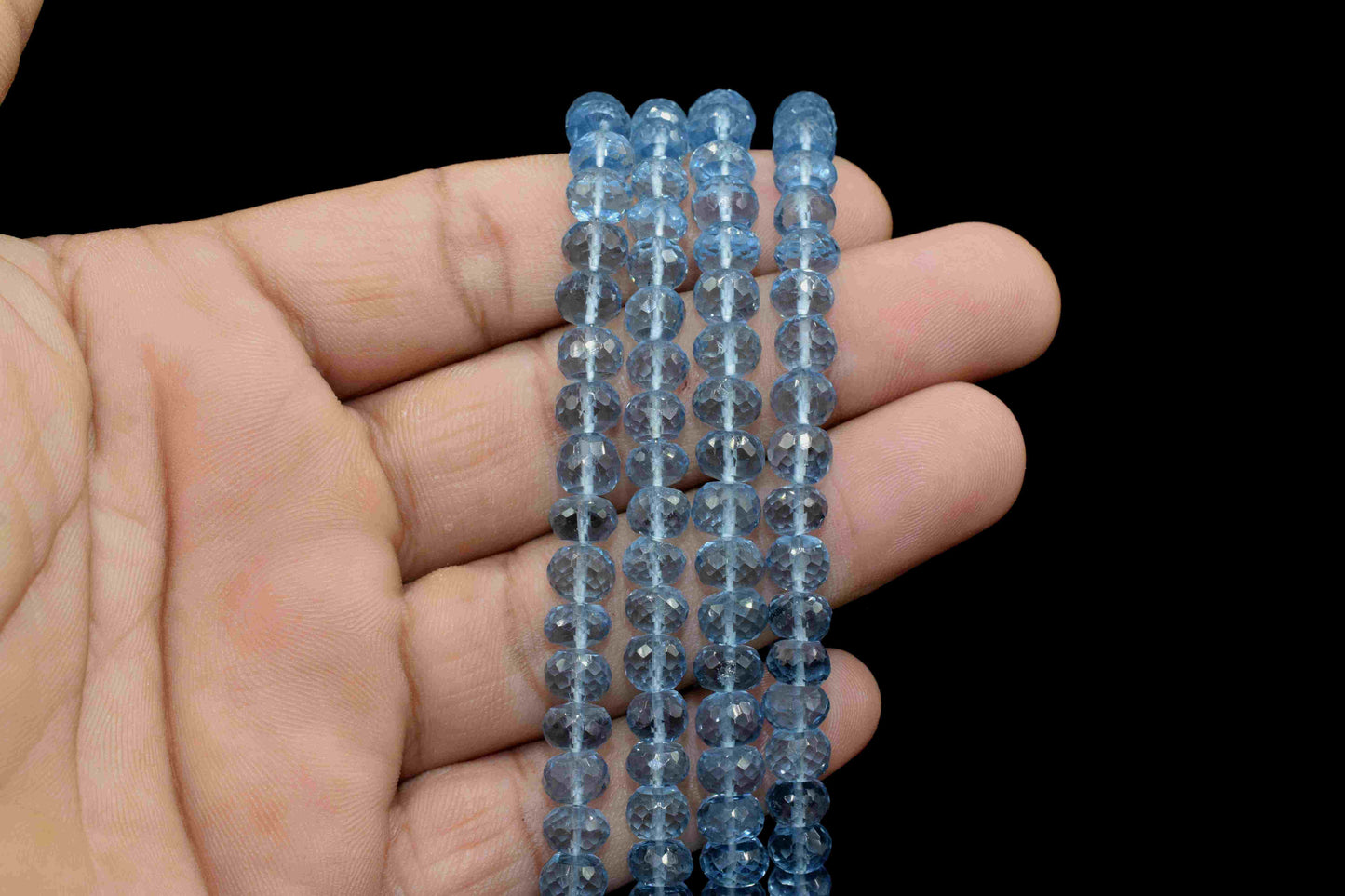Iolite Quartz Faceted Rondelle Beads,Blue Iolite Faceted Rondelle Shape Gemstone Beads,Iolite Gemstone Faceted Beads,6" Faceted Iolite beads