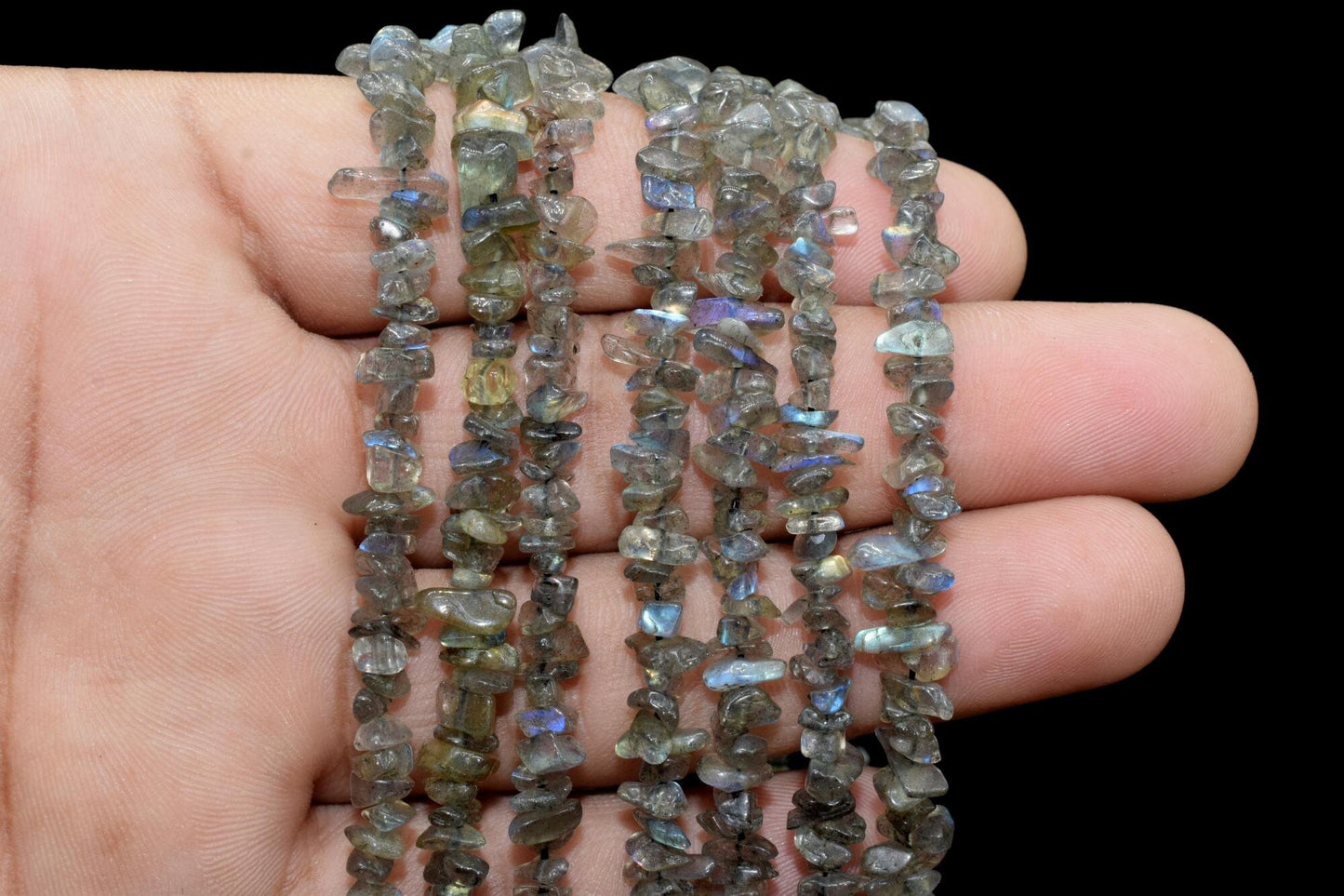 Labradorite Chip Beads Strand,Genuine Natural Labradorite Loose Beads Grade AA Pebble Chips Shape,Labradorite chips pebble loose,Labradorite