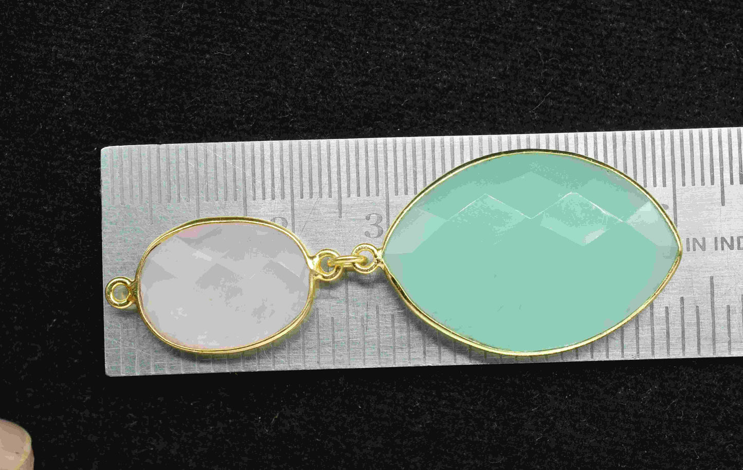 Aqua Quartz Dangle pendant Connector,Handmade jewelry,Rose Quartz pendant Charm,Component pendant,Station Link,Multi Gemstone Dangle Earring