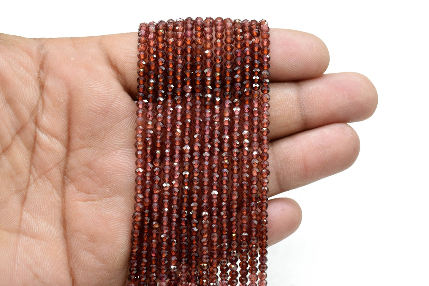 Natural Mozambique Garnet Faceted Beads,Gemstone Beads Strand,Shaded Garnet Beads,Micro faceted beads,Mozambique beads Strand Jewelry Gift