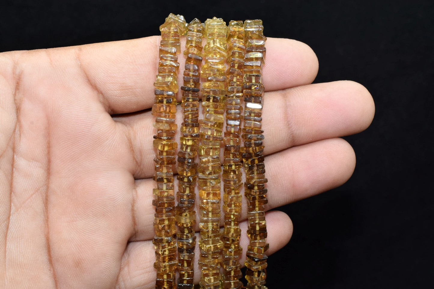 Natural Bear Quartz Heishi Square Shape Beads,4to 6 mm |Bear Quartz Beads |Smooth Bear Quartz Heishi Beads |Jewelry Making Supply, Heishi