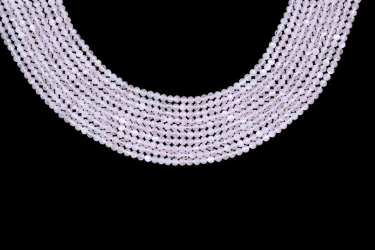 Rose Quartz AAA Faceted beads/Pink Stone Beads/Rondelle Beads/Jewerly Making Beads/Micro Cut Beads/Loose Gemstone Beads/Wholesale Beads/Gift