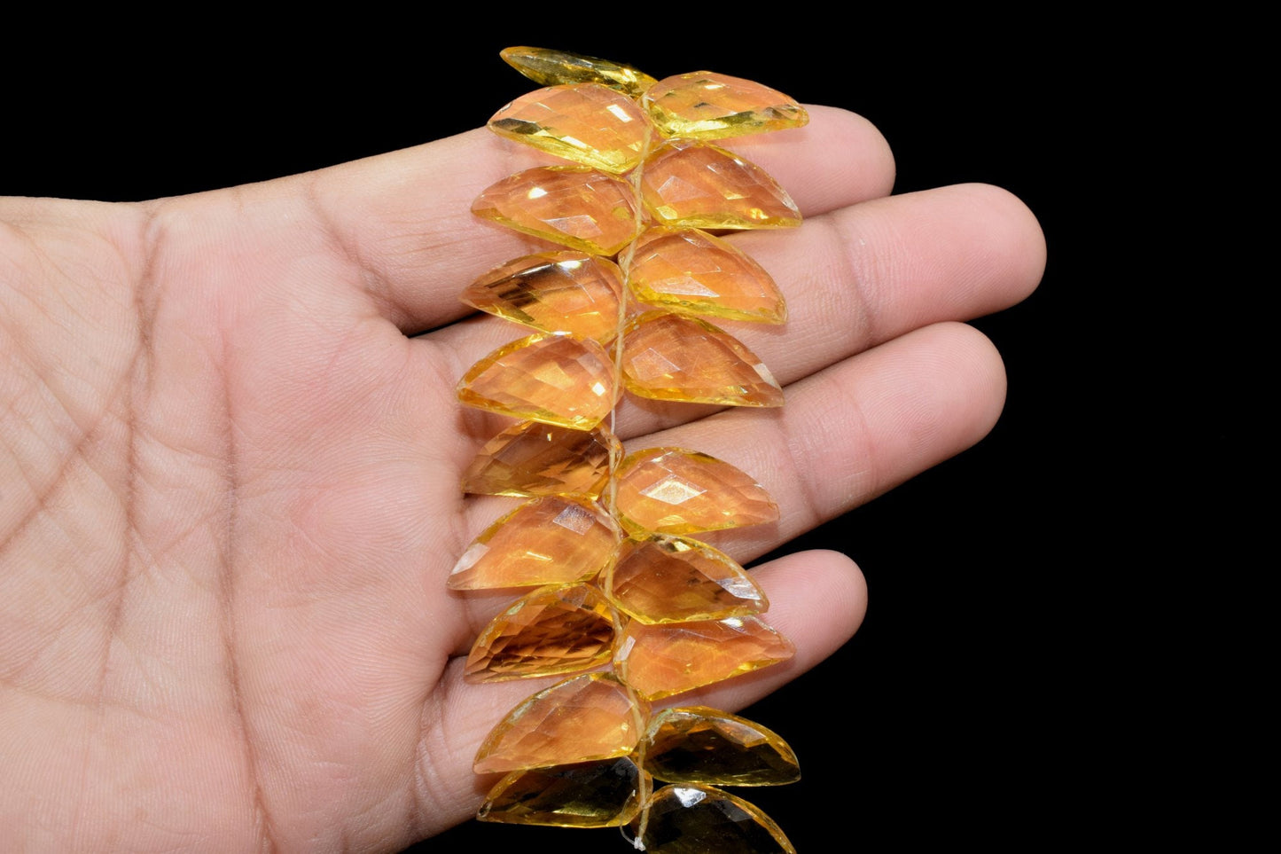 Citrine 10x20mm Horn shape faceted beads,Citrine jewelry making beads,Citrine Briolettes,fancy Briolettes,Unique Shape beads,Horn shape bead