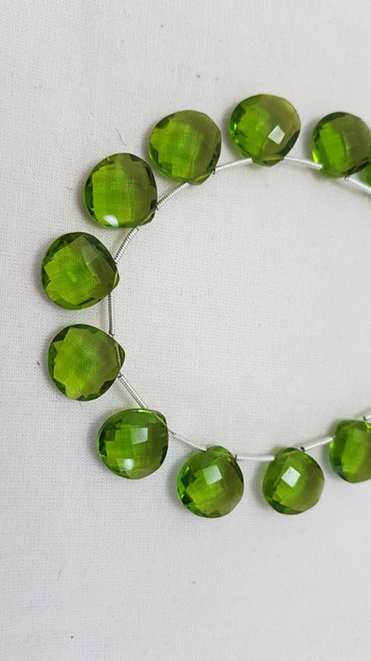 Peridot Teardrop 6mmmm Briolettes,Natural Gemstone Olive Green Peridot,Faceted Teardrop Briolettes,Drop Shape Beads for Peridot Jewelry,gif