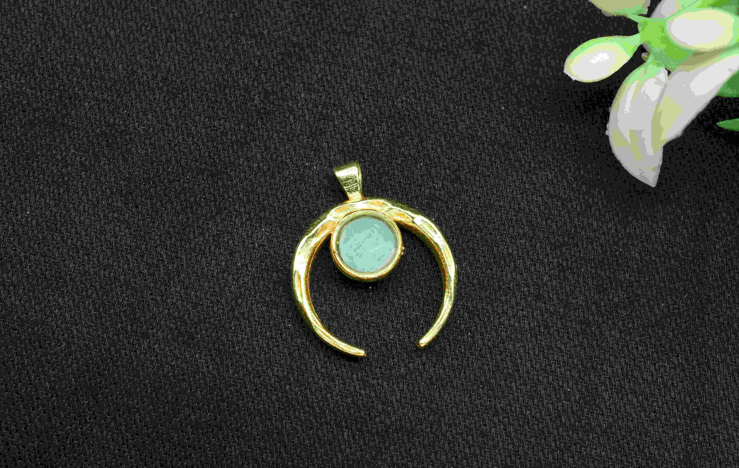 Amazonite , Single Bail Charm , Amazonite Connector Pendant , Gold Plated Connectors , Single Bail Checker Cut Gemstone Connector