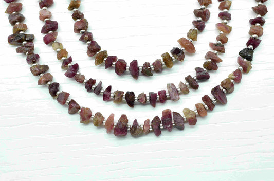 Multi Tourmaline Rough Stone 4x7mm to 5x10mm Chip Beads Strand,Multi Tourmaline Chip Gemstone Beads Strand,Multi Tourmaline Uncut Chip Beads