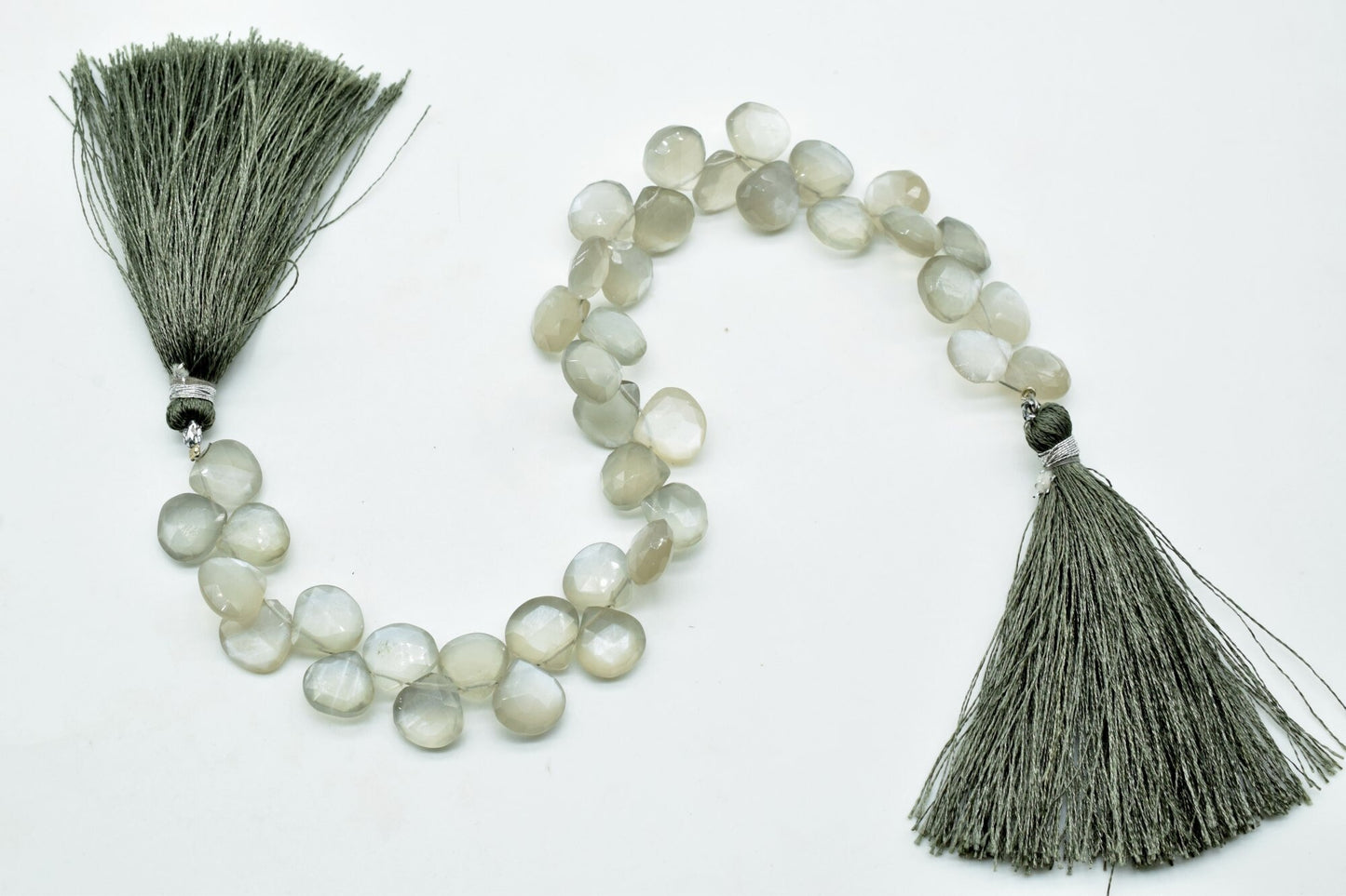 Grey Moonstone heart Shape beads,Grey Moonstone Briolette,8mm heart Shape beads,AAA Quality Briolette,j8''heart shape strand,faceted beads