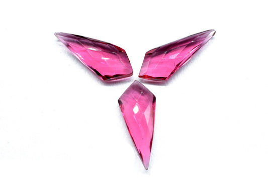 Pink Tourmaline Long Pear Shape Briolette Beads,Tourmaline Quartz 12x27mm Faceted Teardrop Beads,Pink Gemstone, Briolettes Long Pear