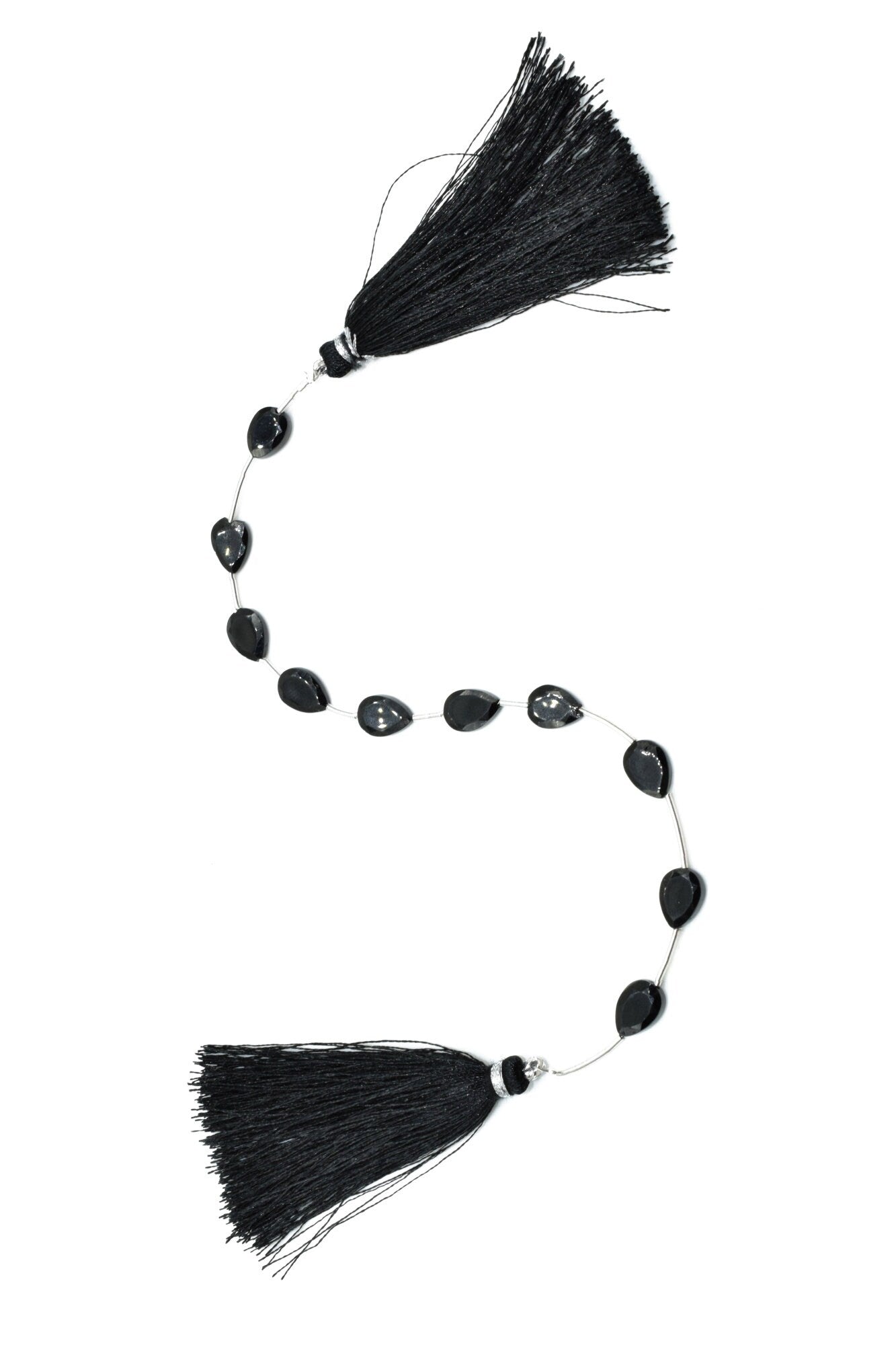 Black onyx faceted Teardrop Briolettes,Black onyx Beads,Drops briolettes strand,Jewelry making bead,AAA Quality 8x10mm Teardrop Briolettes,