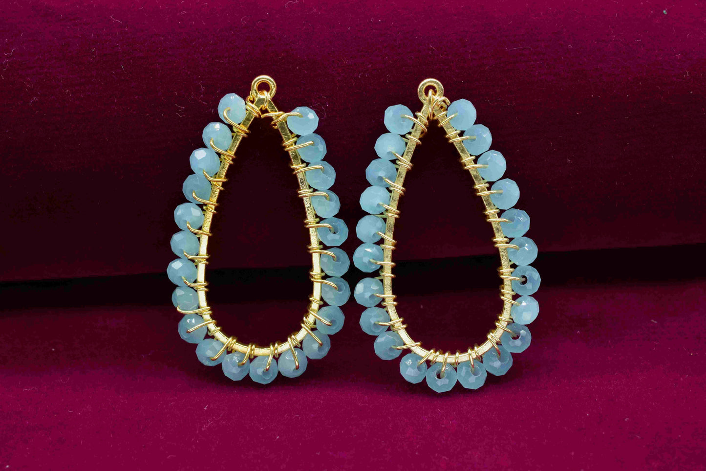 Opalite Wire Wrapped Earring,Gemstone Component,Handmade Earring,Dangle Earring Component,Findings Earring Component,Opalite Jewelry,Gift